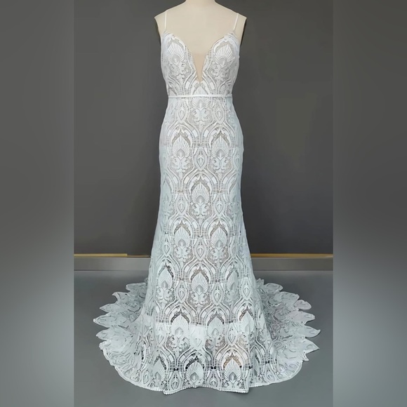 Sexy Boho Bride Wedding Vow Renewal Dress - Picture 5 of 5